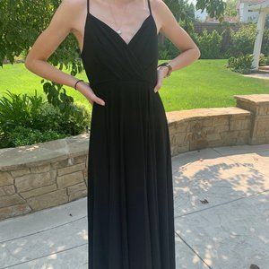 Lulu's Black Bridesmaid Dress